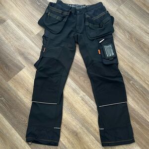 Jobman Workwear Black Work Pants With Knee Protectors C44